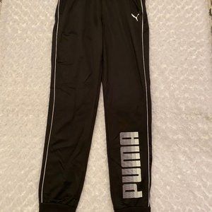 Puma Boys Black Tricot Joggers - XL